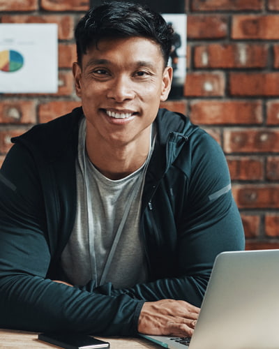 Program manager at a desk
