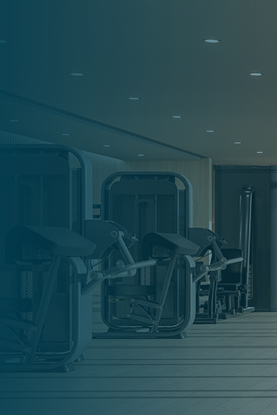 Interior of modern fitness center