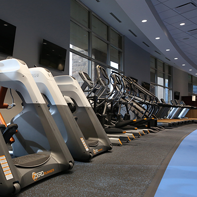 Fitness center interior