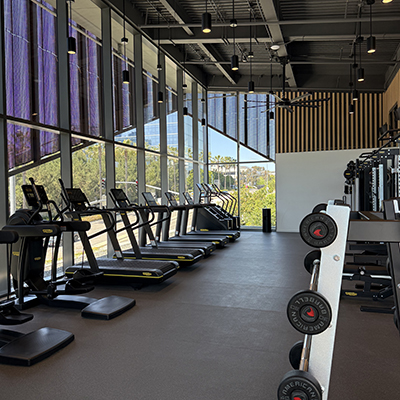 Fitness center interior
