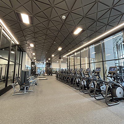 Fitness center interior