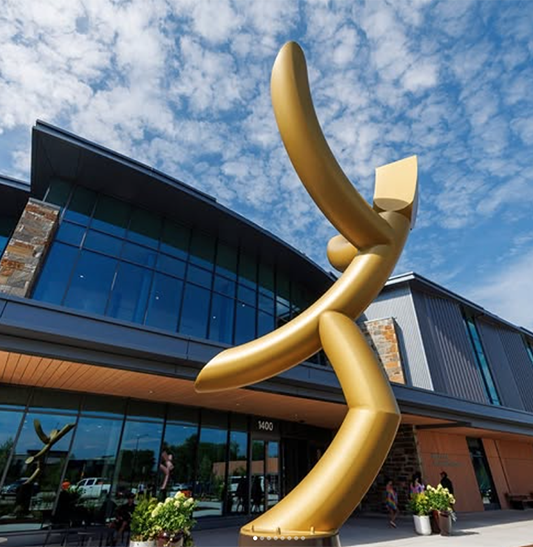 Exterior of modern fitness and wellness center