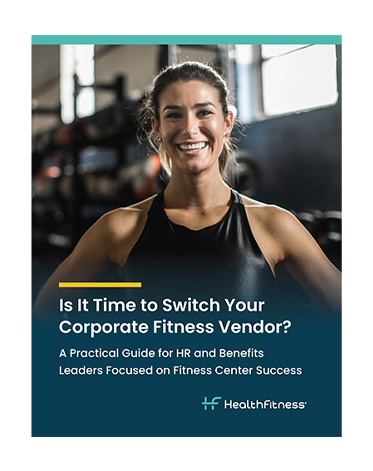 Smiling woman in fitness center